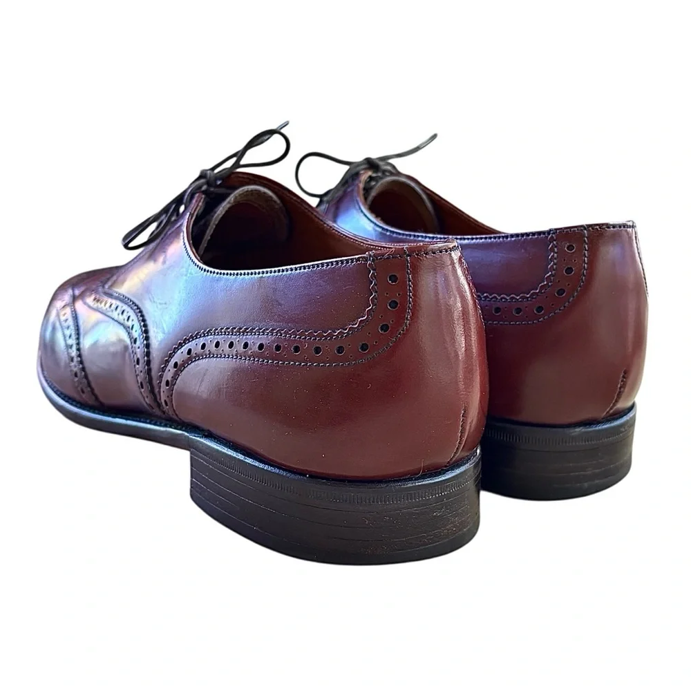 🍁GRENSON Royal Windsor Saphir Red Leather Wingtip Oxfords🍁 - Picture 10 of 14